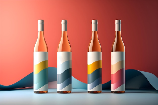 A bottle of wine with a colorful label that says'the word wine '