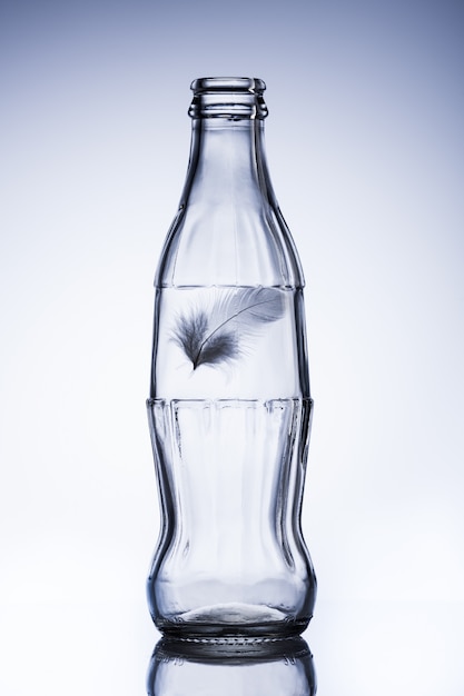 Bottle with feather