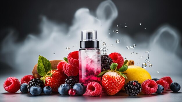 Бутылка с жидкостью Vaping ароматизированная жидкость Ягоды и фрукты AI Генеративный AI