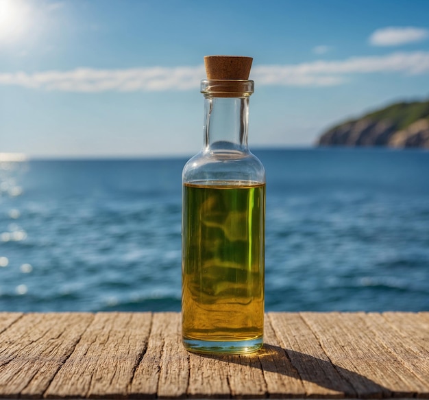 bottle with sea beach