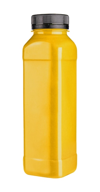 Bottled fruit juice isolated over white background