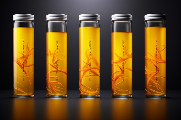 Bottled saffron mockup design