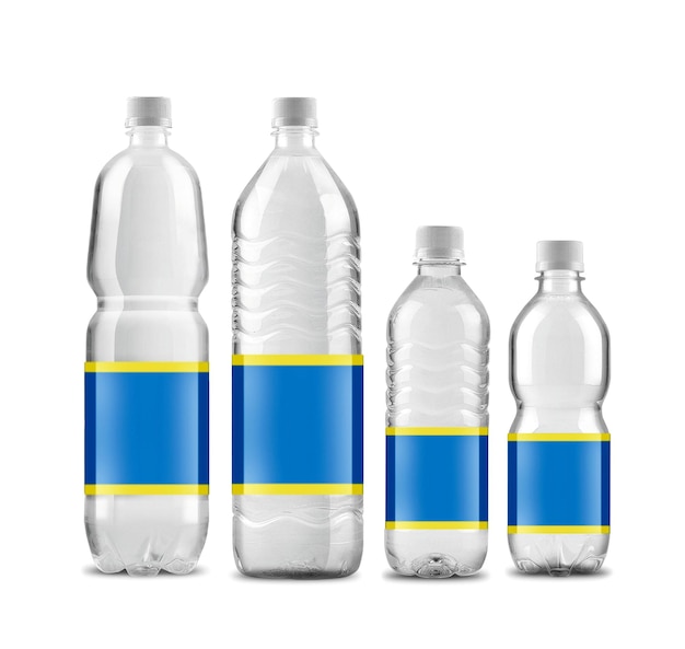 Bottled water isolated