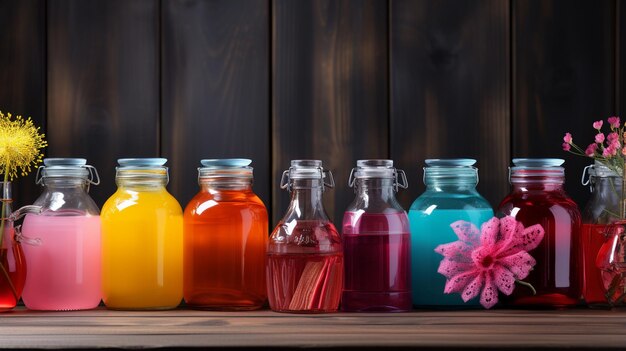 bottles of citrus fruits