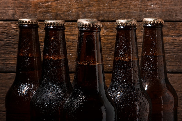 Bottles of cold beer