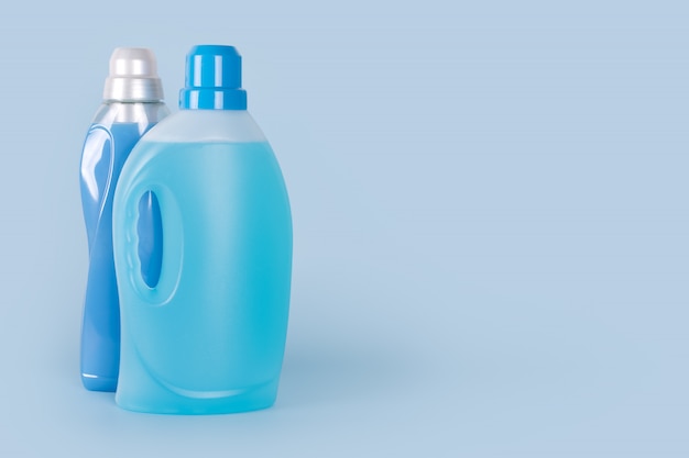 Bottles of detergent and fabric softener