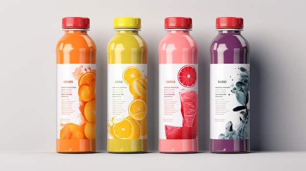 Photo bottles of juice