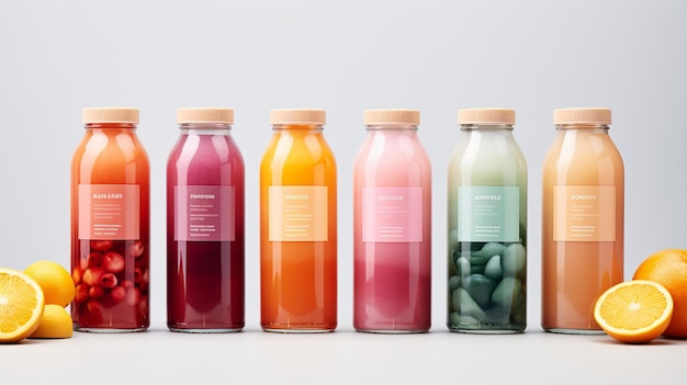 Photo bottles of juice