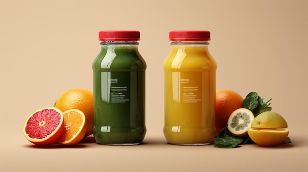 Photo bottles of juice
