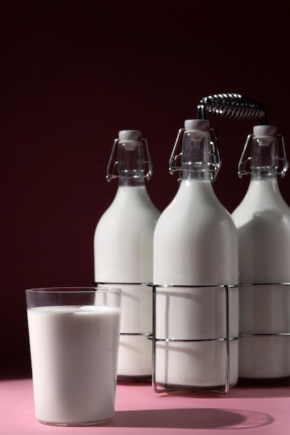 Photo bottles of milk arrangement