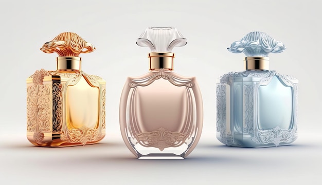 Bottles of perfumes Generative ai