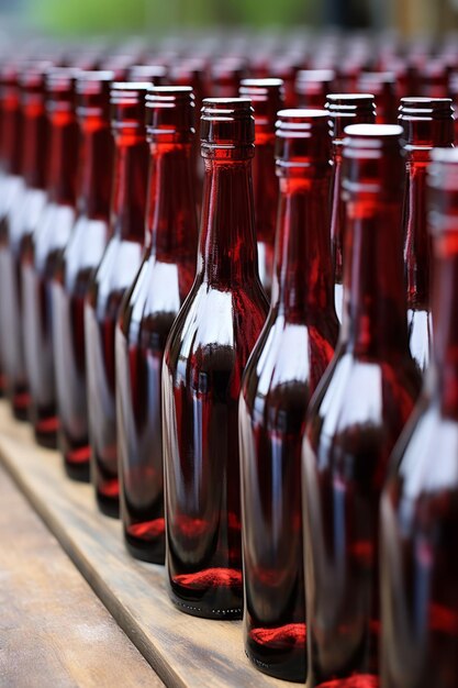 Photo bottles of red wine