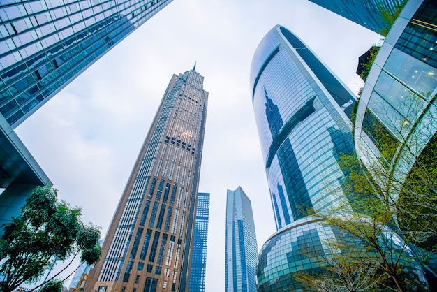 bottom view of an office in China              