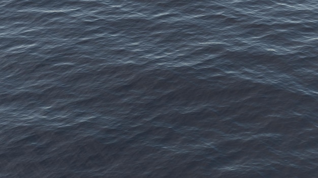 Bottomless endless ocean 3d render