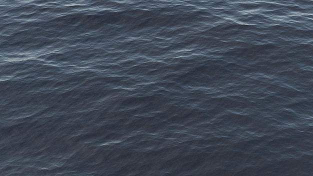바닥없는 끝없는 바다 3d 렌더링