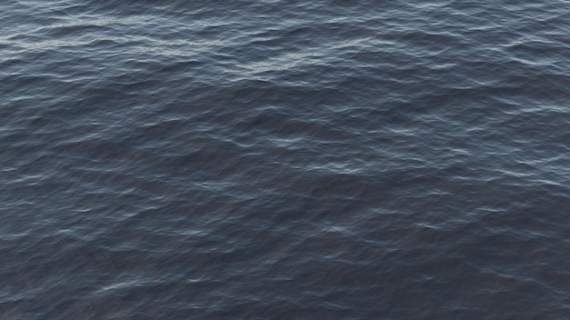 Bottomless endless ocean 3d render