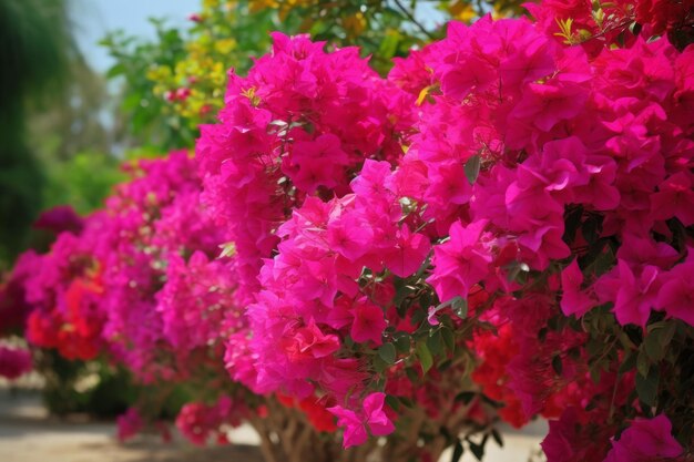 Bougainville roze bloemen genereren Ai