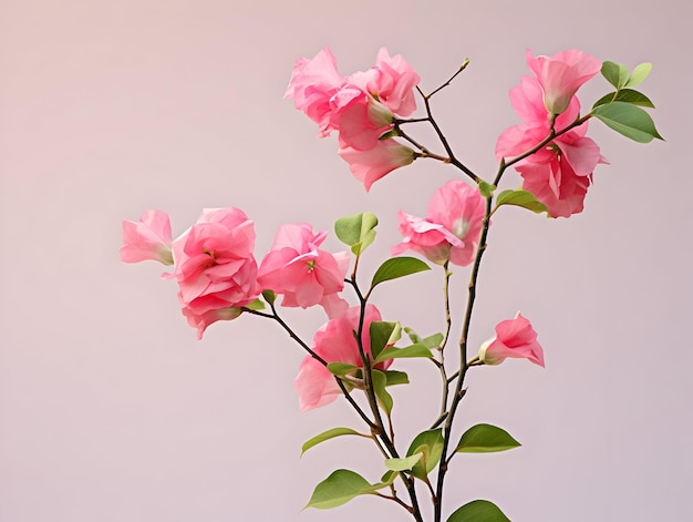 Foto bougainvillea bloem in de achtergrond van de studio enkele bougainvillabloem prachtige bloem