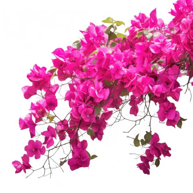 bougainvillea On White Background