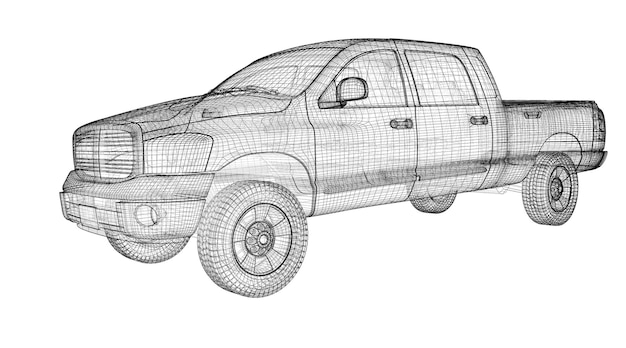 Bougie, carrosseriestructuur, draadmodel op achtergrond