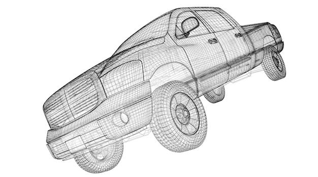 Bougie, carrosseriestructuur, draadmodel op achtergrond