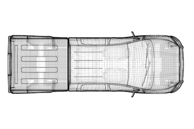 Bougie, carrosseriestructuur, draadmodel op achtergrond