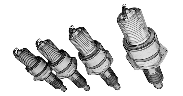 Bougie, carrosseriestructuur, draadmodel op achtergrond