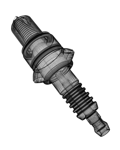 Bougie, carrosseriestructuur, draadmodel op achtergrond