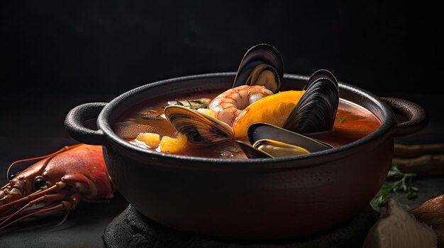 Bouillabaisse a traditional fish soup