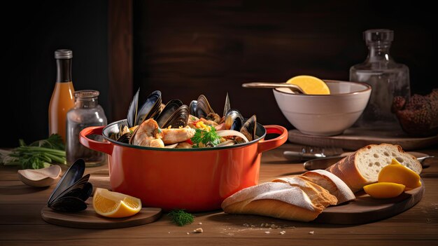 Bouillabaisse a traditional fish soup