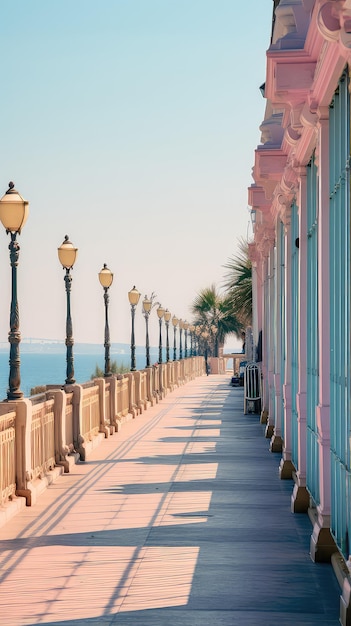 boulevard along the sea afternoon