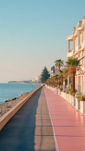 boulevard along the sea afternoon