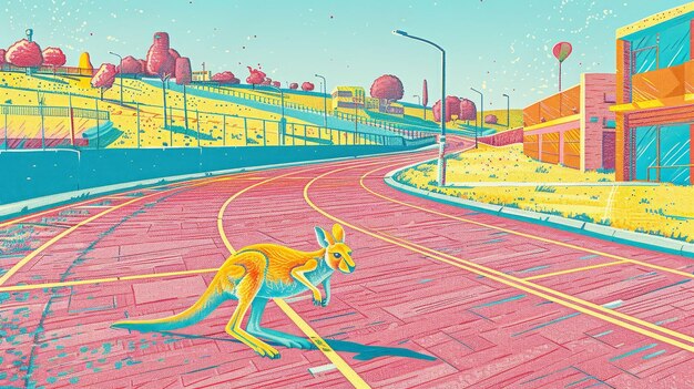 The boundless energy of kangaroos in a random deserted racetrack unexpected sprinters