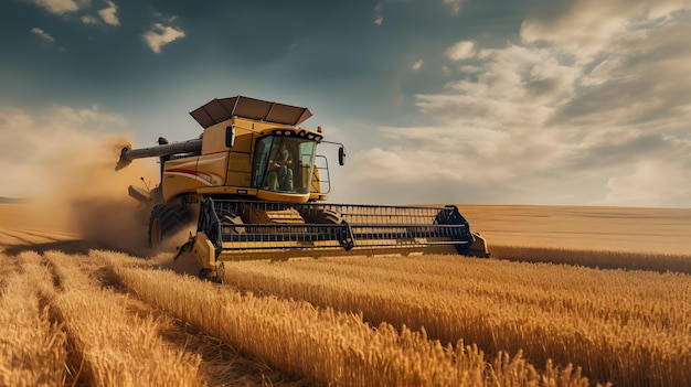 Bountiful Harvest Gathering Crops in the Golden Fields