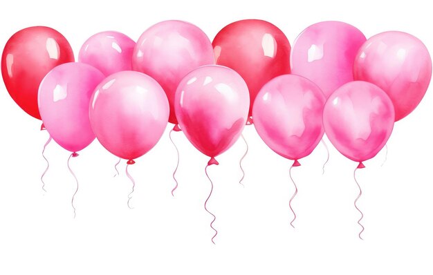 Photo bountiful pink balloons for joyous celebrations generative ai