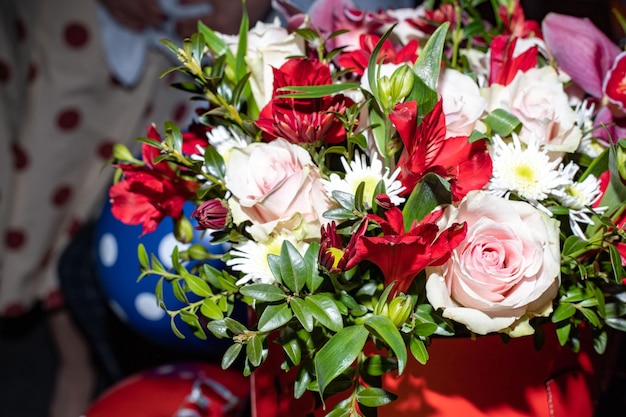 a bouquet of beautiful flowers