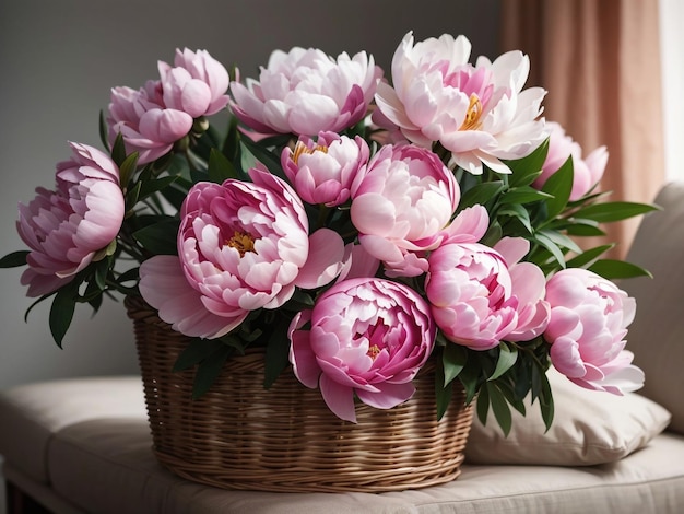 Bouquet of Beautiful Peony Flower