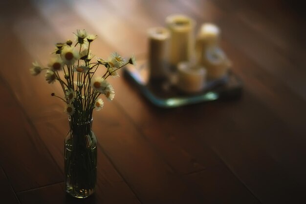 bouquet of camomiles in a vase, fresh spring bouquet of wildflowers, nature beauty freshness gift