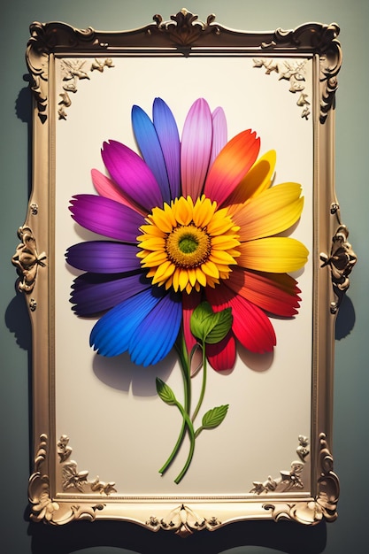 A bouquet of colorful flowers creative ornament decoration simple wallpaper background