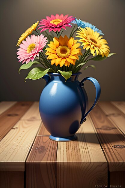 A bouquet of colorful flowers creative ornament decoration simple wallpaper background