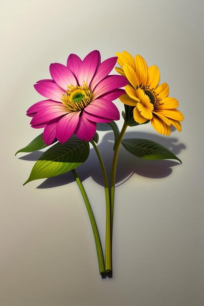 A bouquet of colorful flowers creative ornament decoration simple wallpaper background