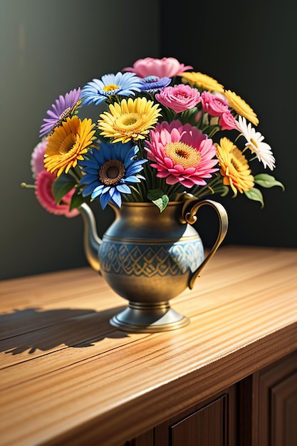 カラフルな花の花束創造的な装飾装飾シンプルな壁紙の背景