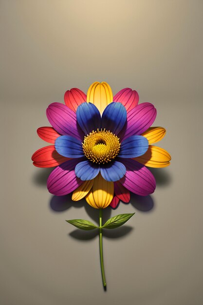 A bouquet of colorful flowers creative ornament decoration simple wallpaper background