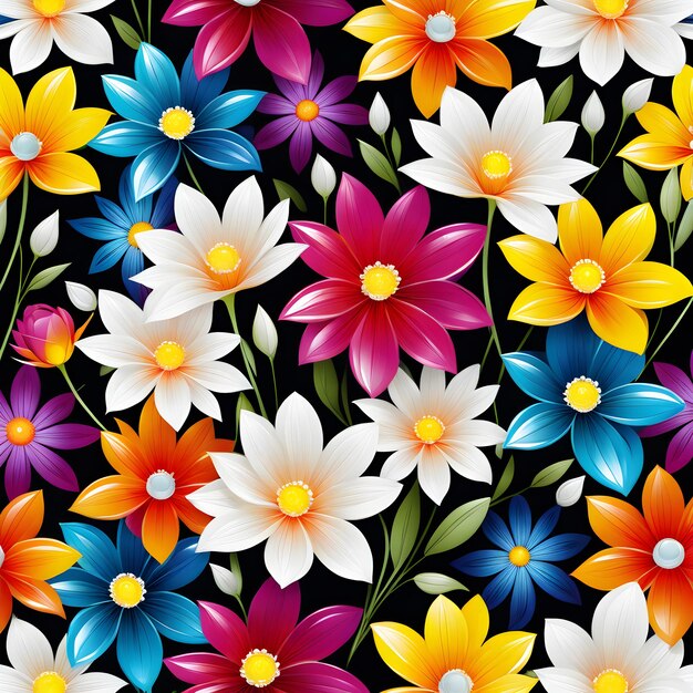 a bouquet of colorful flowers on a white background floral flowers colorful ai generative