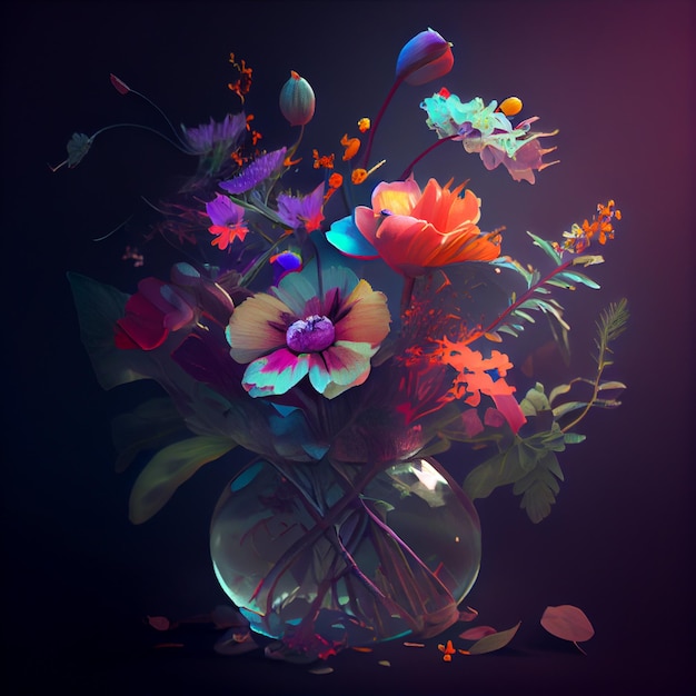 Bouquet of Colorful Flowers