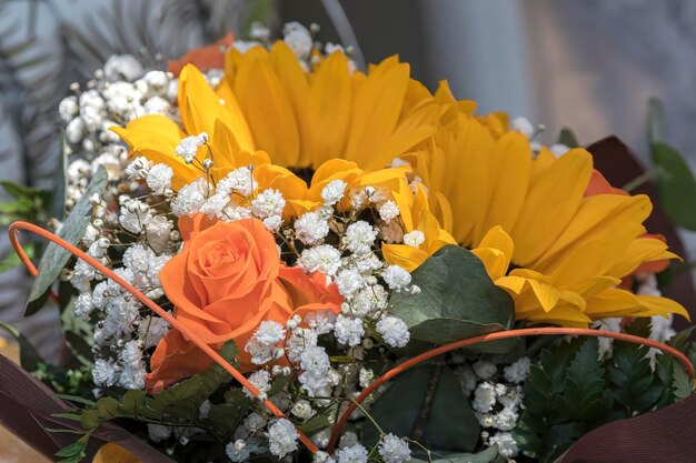 Foto bouquet di fiori per la celebrazione