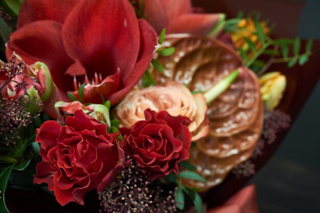 Bouquet of flowers closeup