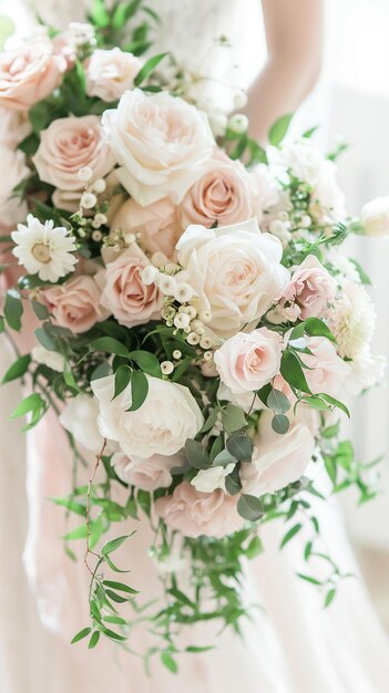 a bouquet of flowers from the bride