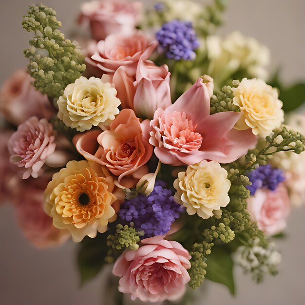 Foto un bouquet di fiori dalla compagnia del fotografo