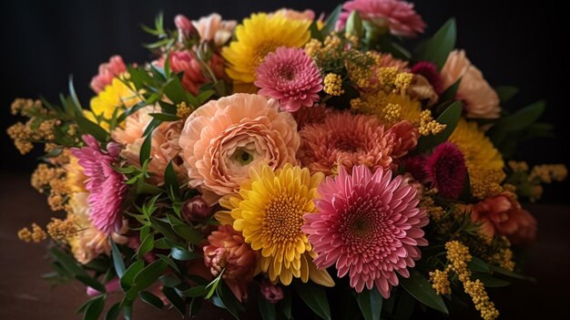 A bouquet of flowers from the florist's flower shop.